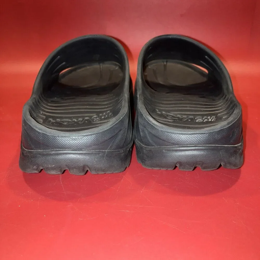 Hoka One One Ora Recovery Slide 2 Black Comfort Sandals Mens Size 8 Women’s 10